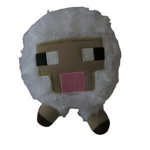 MOJANG MINECRAFT Sheep Plush Stuffed Animal White 2014 Gaming Toys Stuffy